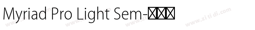 Myriad Pro Light Sem字体转换